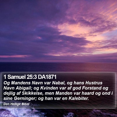 1 Samuel 25:3 DA1871 Bible Verse Image