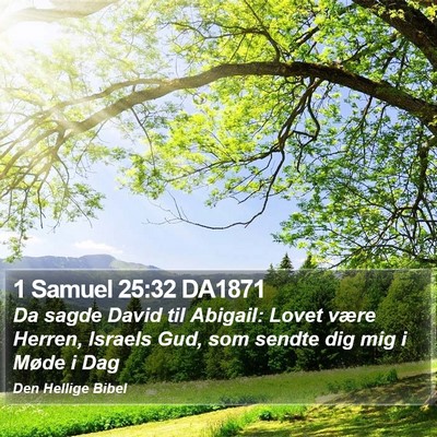 1 Samuel 25:32 DA1871 Bible Verse Image