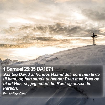 1 Samuel 25:35 DA1871 Bible Verse Image