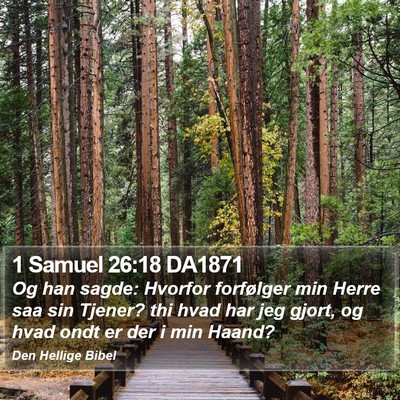 1 Samuel 26:18 DA1871 Bible Verse Image