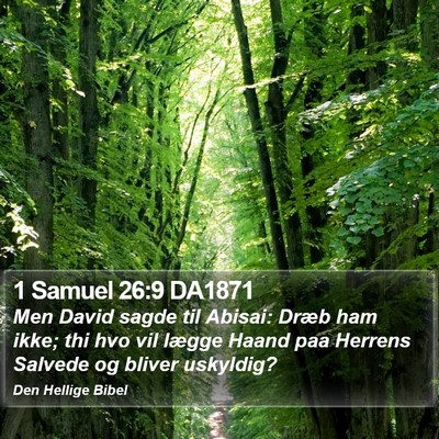 1 Samuel 26:9 DA1871 Bible Verse Image