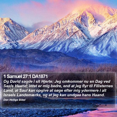 1 Samuel 27:1 DA1871 Bible Verse Image