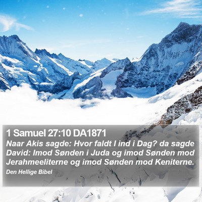 1 Samuel 27:10 DA1871 Bible Verse Image