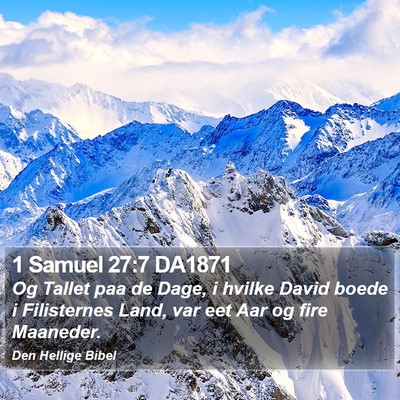 1 Samuel 27:7 DA1871 Bible Verse Image