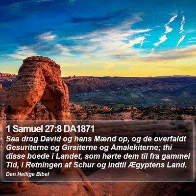 1 Samuel 27:8 DA1871 Bible Verse Image