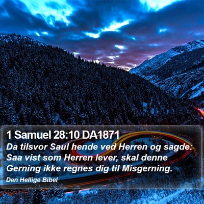 1 Samuel 28:10 DA1871 Bible Verse Image