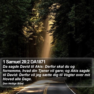 1 Samuel 28:2 DA1871 Bible Verse Image