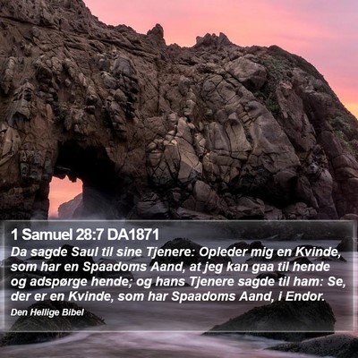 1 Samuel 28:7 DA1871 Bible Verse Image