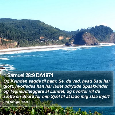 1 Samuel 28:9 DA1871 Bible Verse Image