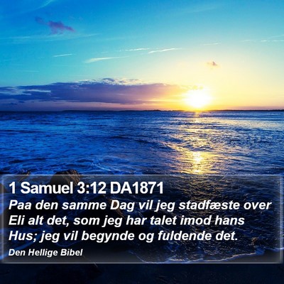 1 Samuel 3:12 DA1871 Bible Verse Image