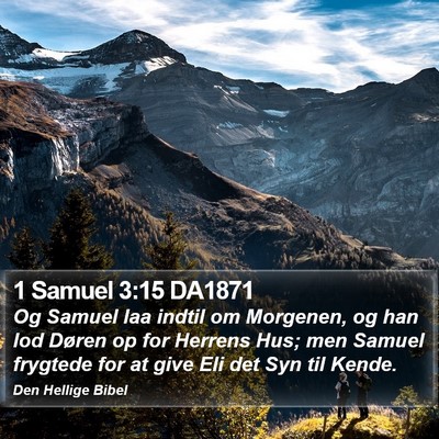 1 Samuel 3:15 DA1871 Bible Verse Image