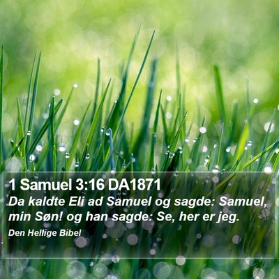 1 Samuel 3:16 DA1871 Bible Verse Image