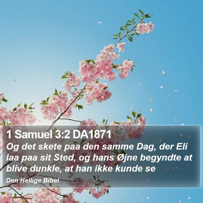 1 Samuel 3:2 DA1871 Bible Verse Image