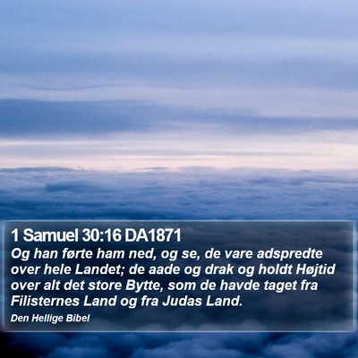 1 Samuel 30:16 DA1871 Bible Verse Image