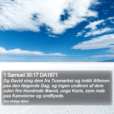 1 Samuel 30:17 DA1871 Bible Verse Image