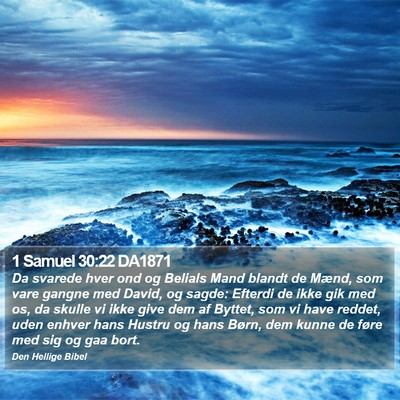 1 Samuel 30:22 DA1871 Bible Verse Image