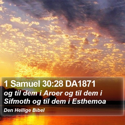 1 Samuel 30:28 DA1871 Bible Verse Image