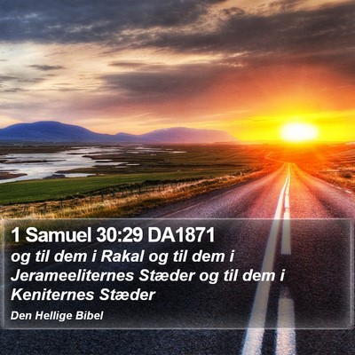 1 Samuel 30:29 DA1871 Bible Verse Image