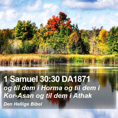 1 Samuel 30:30 DA1871 Bible Verse Image