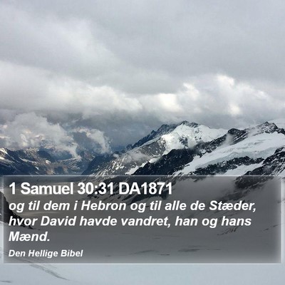 1 Samuel 30:31 DA1871 Bible Verse Image