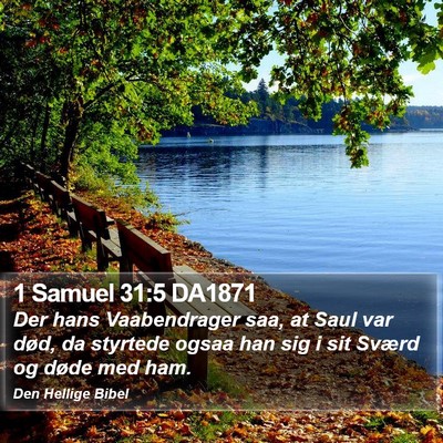 1 Samuel 31:5 DA1871 Bible Verse Image