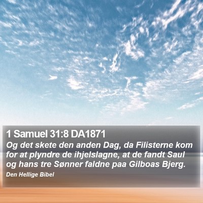 1 Samuel 31:8 DA1871 Bible Verse Image