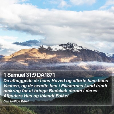 1 Samuel 31:9 DA1871 Bible Verse Image