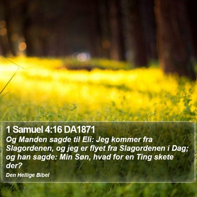 1 Samuel 4:16 DA1871 Bible Verse Image