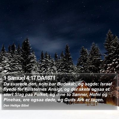 1 Samuel 4:17 DA1871 Bible Verse Image
