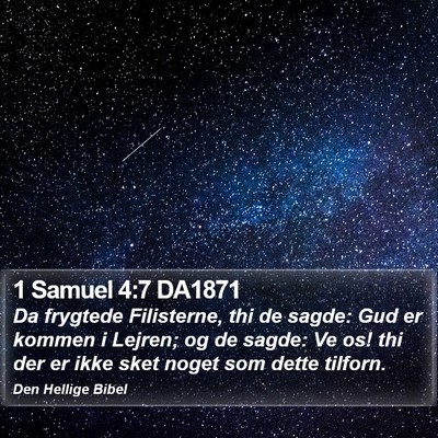 1 Samuel 4:7 DA1871 Bible Verse Image