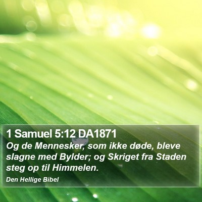1 Samuel 5:12 DA1871 Bible Verse Image