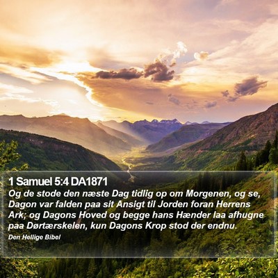 1 Samuel 5:4 DA1871 Bible Verse Image