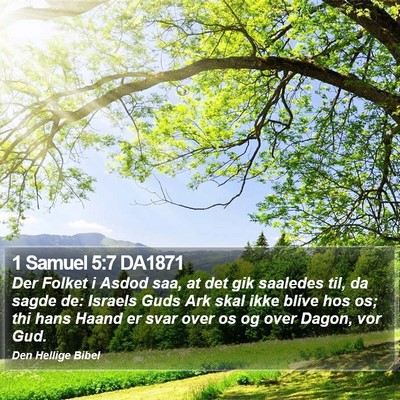 1 Samuel 5:7 DA1871 Bible Verse Image