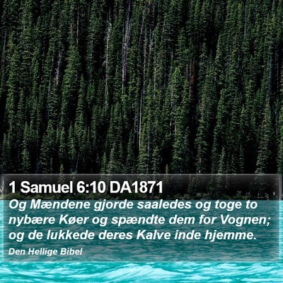 1 Samuel 6:10 DA1871 Bible Verse Image