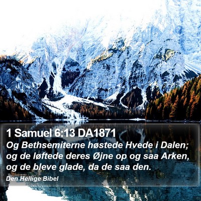 1 Samuel 6:13 DA1871 Bible Verse Image
