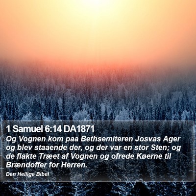 1 Samuel 6:14 DA1871 Bible Verse Image