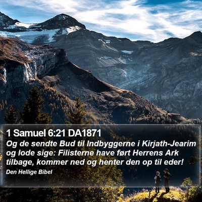 1 Samuel 6:21 DA1871 Bible Verse Image
