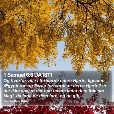 1 Samuel 6:6 DA1871 Bible Verse Image