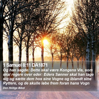 1 Samuel 8:11 DA1871 Bible Verse Image