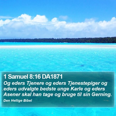 1 Samuel 8:16 DA1871 Bible Verse Image