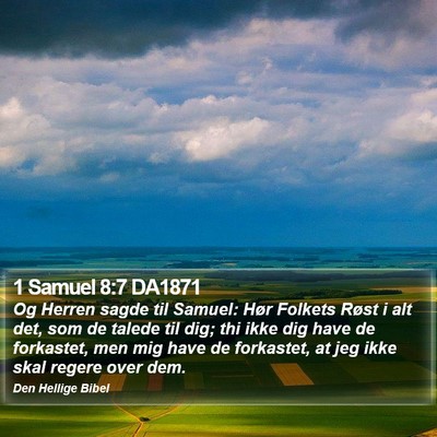 1 Samuel 8:7 DA1871 Bible Verse Image