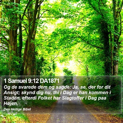 1 Samuel 9:12 DA1871 Bible Verse Image