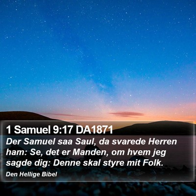 1 Samuel 9:17 DA1871 Bible Verse Image