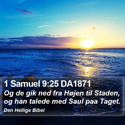 1 Samuel 9:25 DA1871 Bible Verse Image
