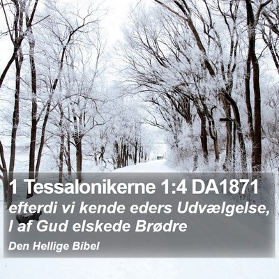 1 Tessalonikerne 1:4 DA1871 Bible Verse Image