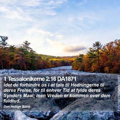 1 Tessalonikerne 2:16 DA1871 Bible Verse Image