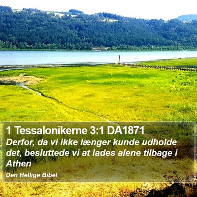 1 Tessalonikerne 3:1 DA1871 Bible Verse Image