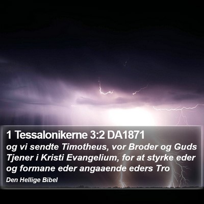 1 Tessalonikerne 3:2 DA1871 Bible Verse Image