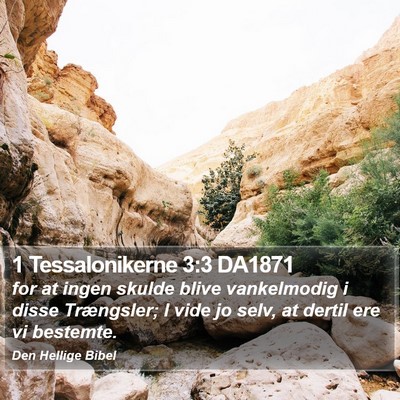 1 Tessalonikerne 3:3 DA1871 Bible Verse Image