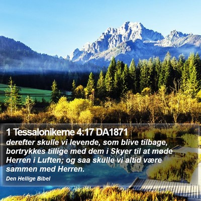 1 Tessalonikerne 4:17 DA1871 Bible Verse Image